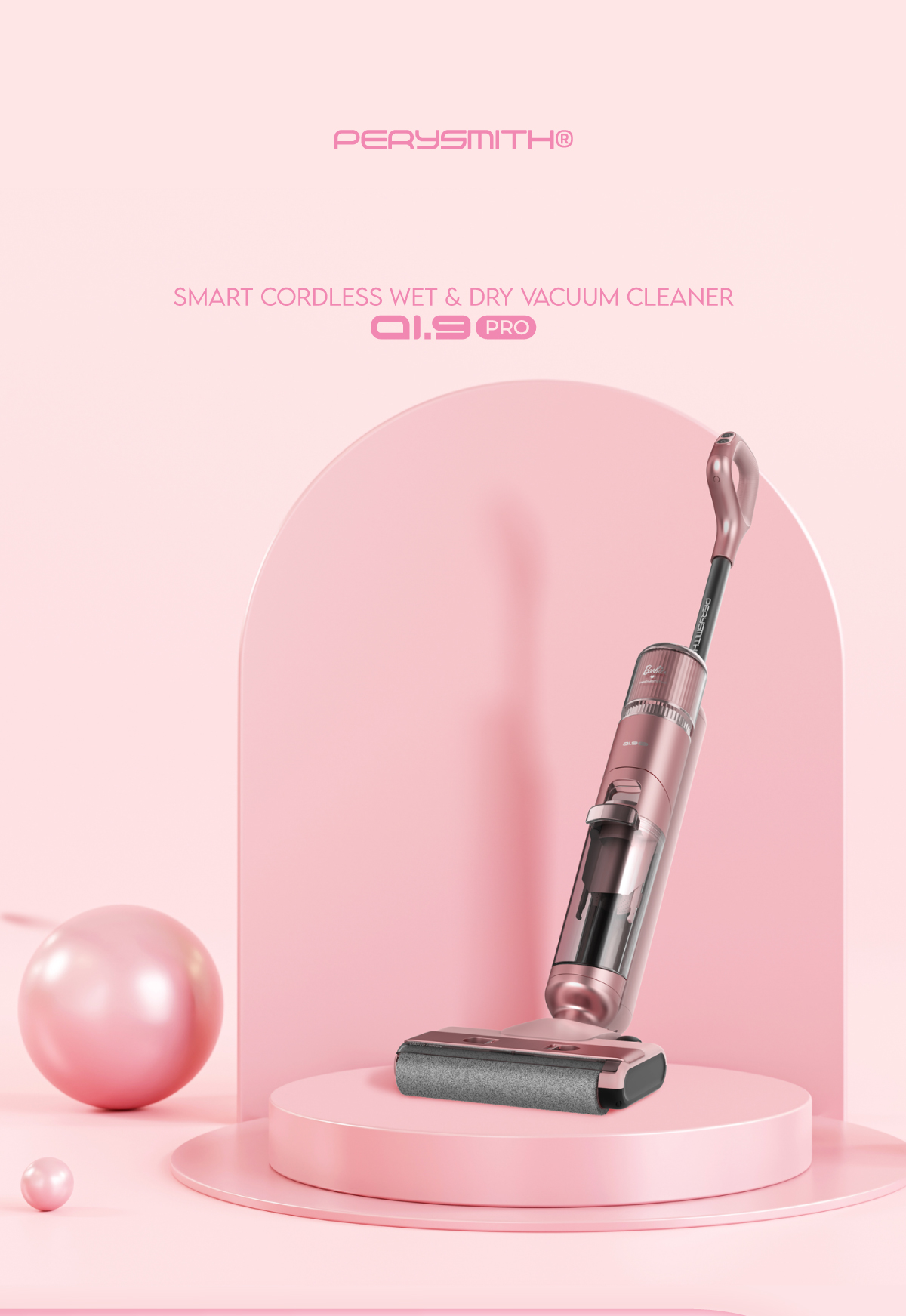 PERYSMITH X BARBIE SMART CORDLESS WET DRY VACUUM CLEANER Ai9 PRO PerySmith Malaysia